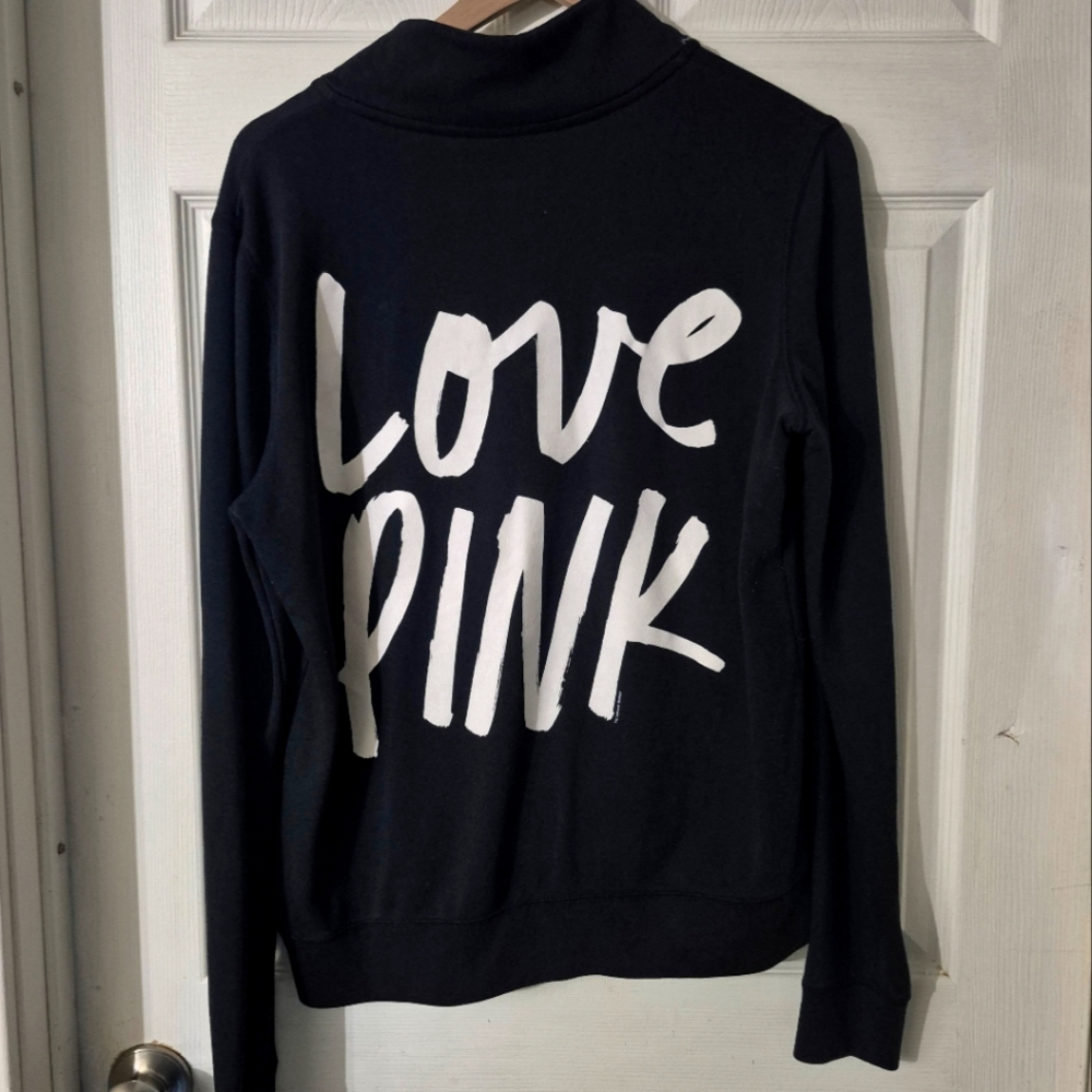 Women's VS PINK Sweatshirt Black Sz L